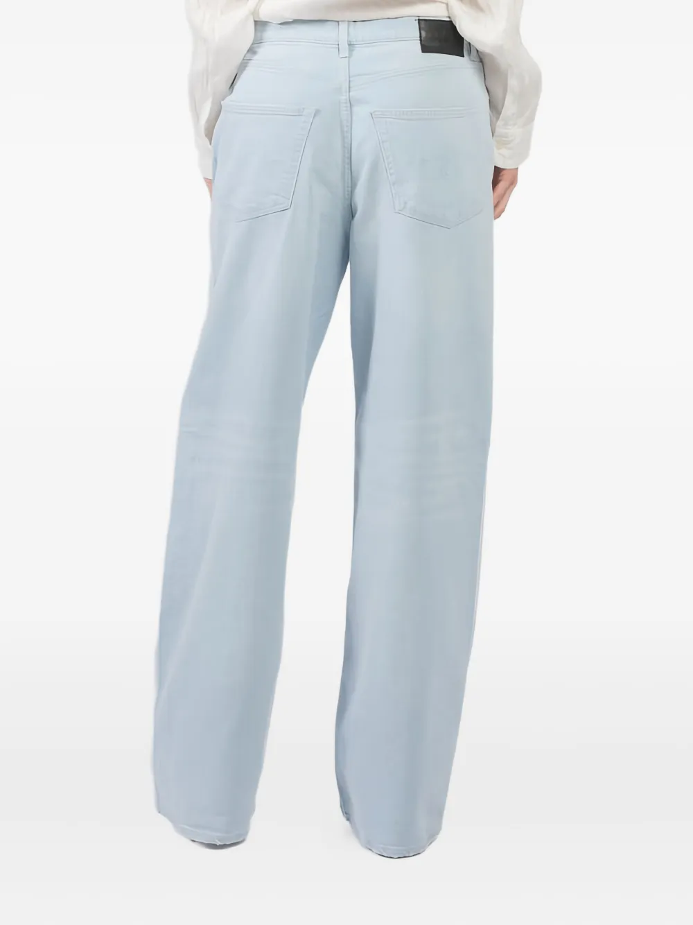 R13 Jeans met geplooide voorkant Blauw