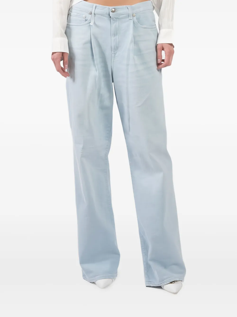 R13 Jeans con pieghe - Blu