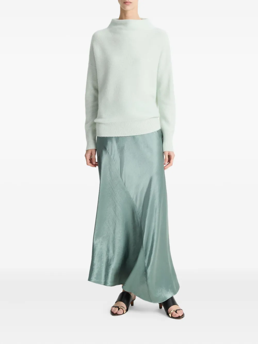 Vince Cashmere Sweater In Green
