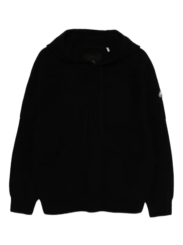 Moose Knuckles Colson Pullover Hoodie | Black | FARFETCH