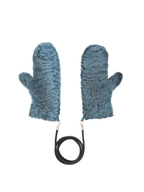 Liska faux-fur mittens