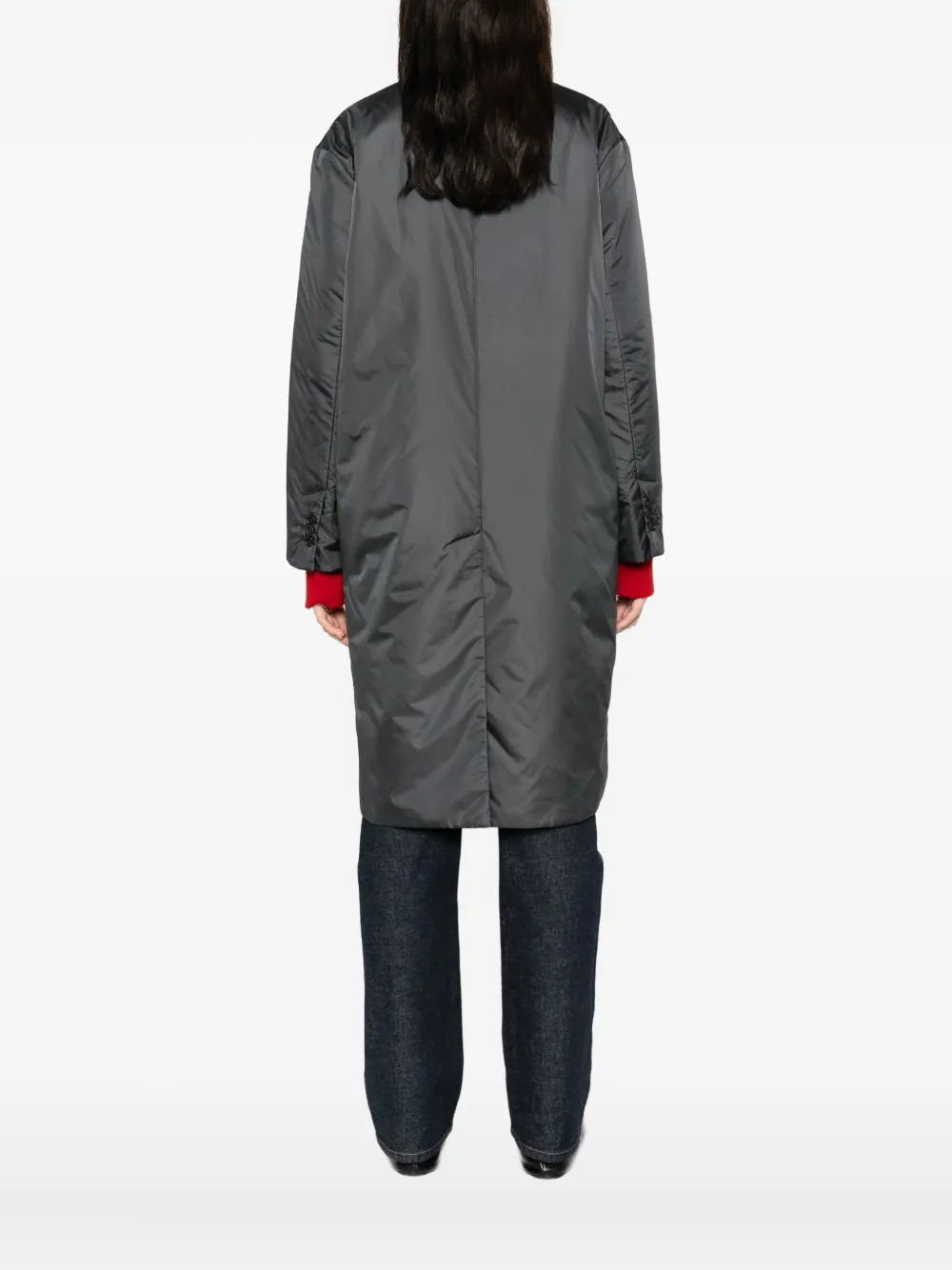 ASPESI Jas met zak met knoop Grijs