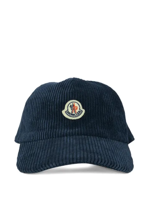 Moncler Enfant gorra con parche del logo