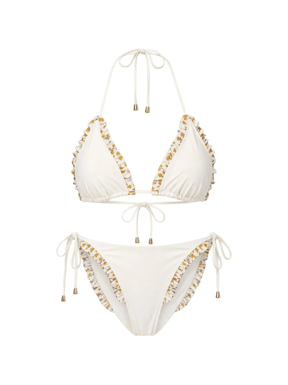 Kristina Ti ruffled-trim bikini - Weiß