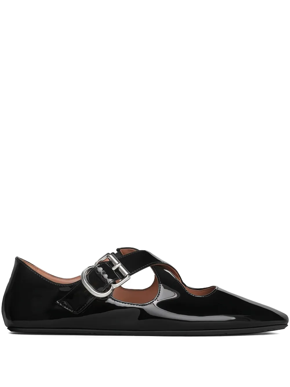 Alaïa flats con correa y hebilla | negro | Image 1