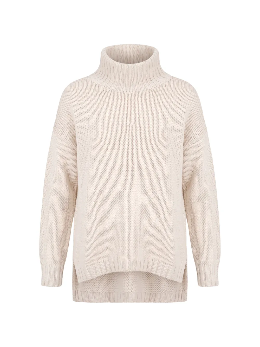THE (Alphabet) high-neck cashmere sweater - Nude