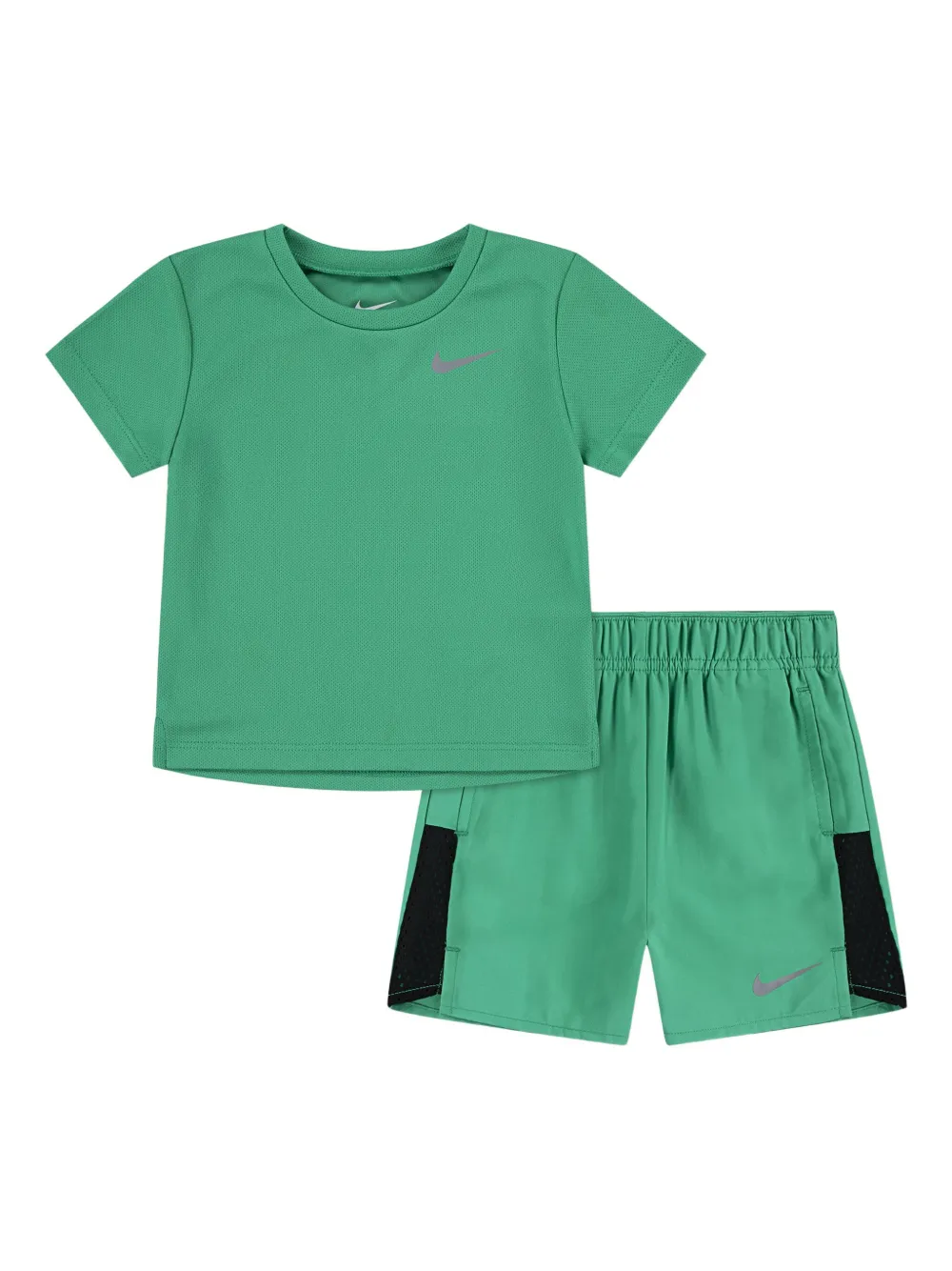 Nike Kids' Logo-print T-shirt And Shorts In Green