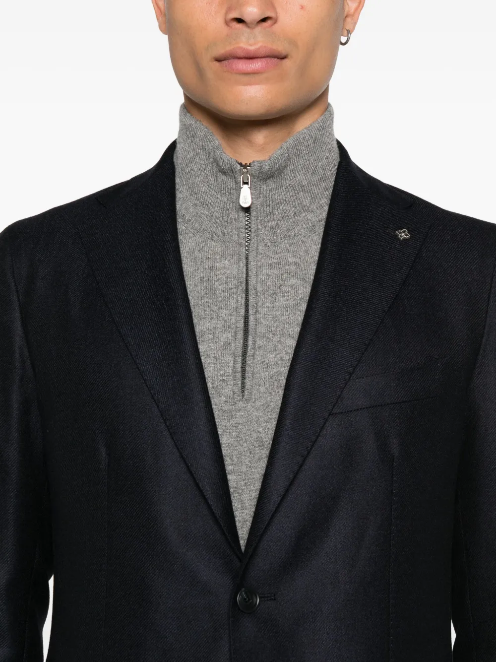 Tagliatore Blazer met enkele rij knopen Blauw