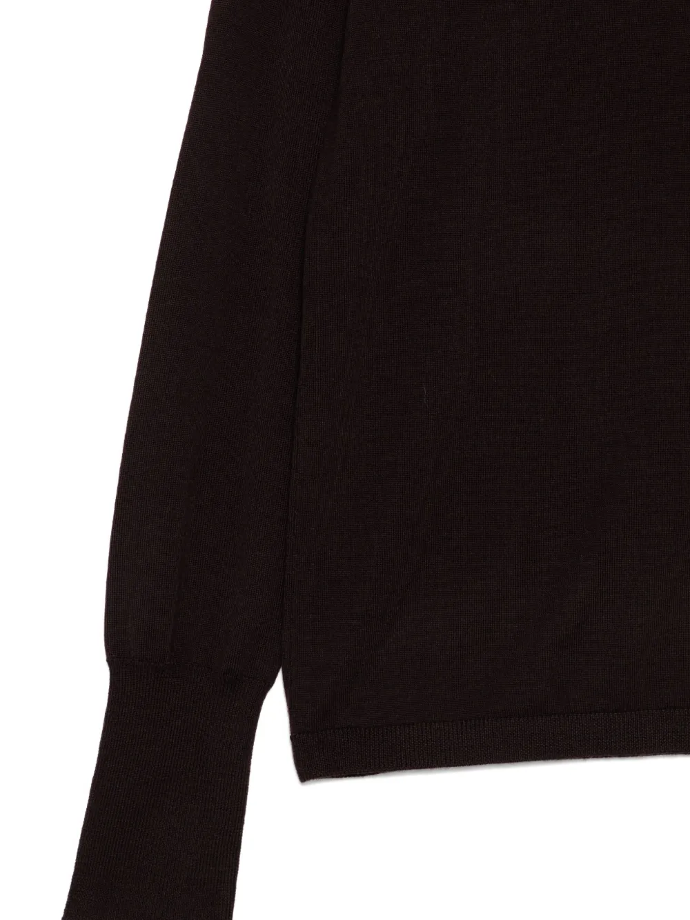 ASPESI Trui met geribbelde afwerking Bruin