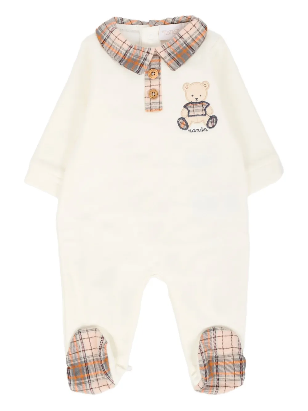 Nanán Embroidered Collared Babywear In White