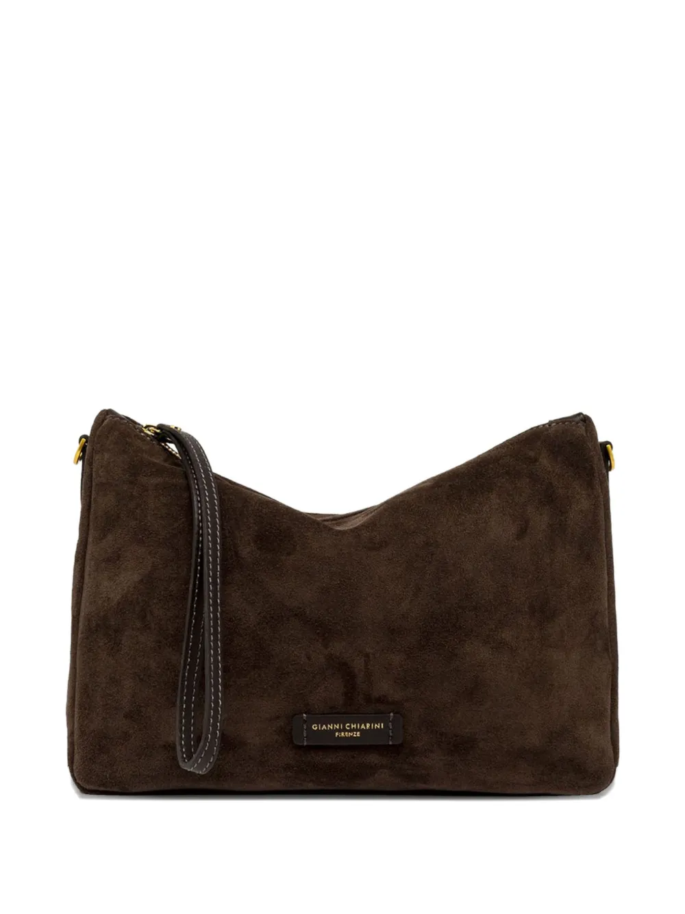 Gianni Chiarini Suede Strap Nora Clutch Bag In Brown