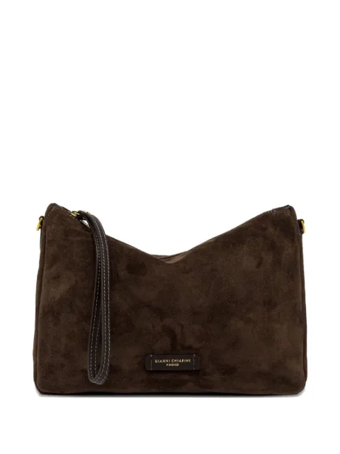 GIANNI CHIARINI suede strap Nora clutch bag