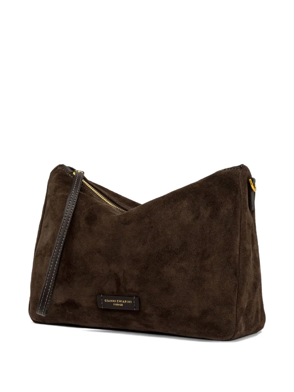 Gianni Chiarini Suede Strap Nora Clutch Bag In Brown