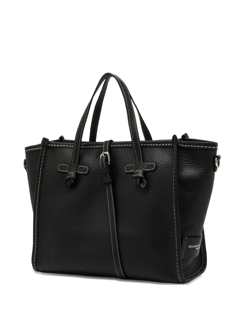 Gianni Chiarini Miss Marcella 32 Leather Tote Bag In Black