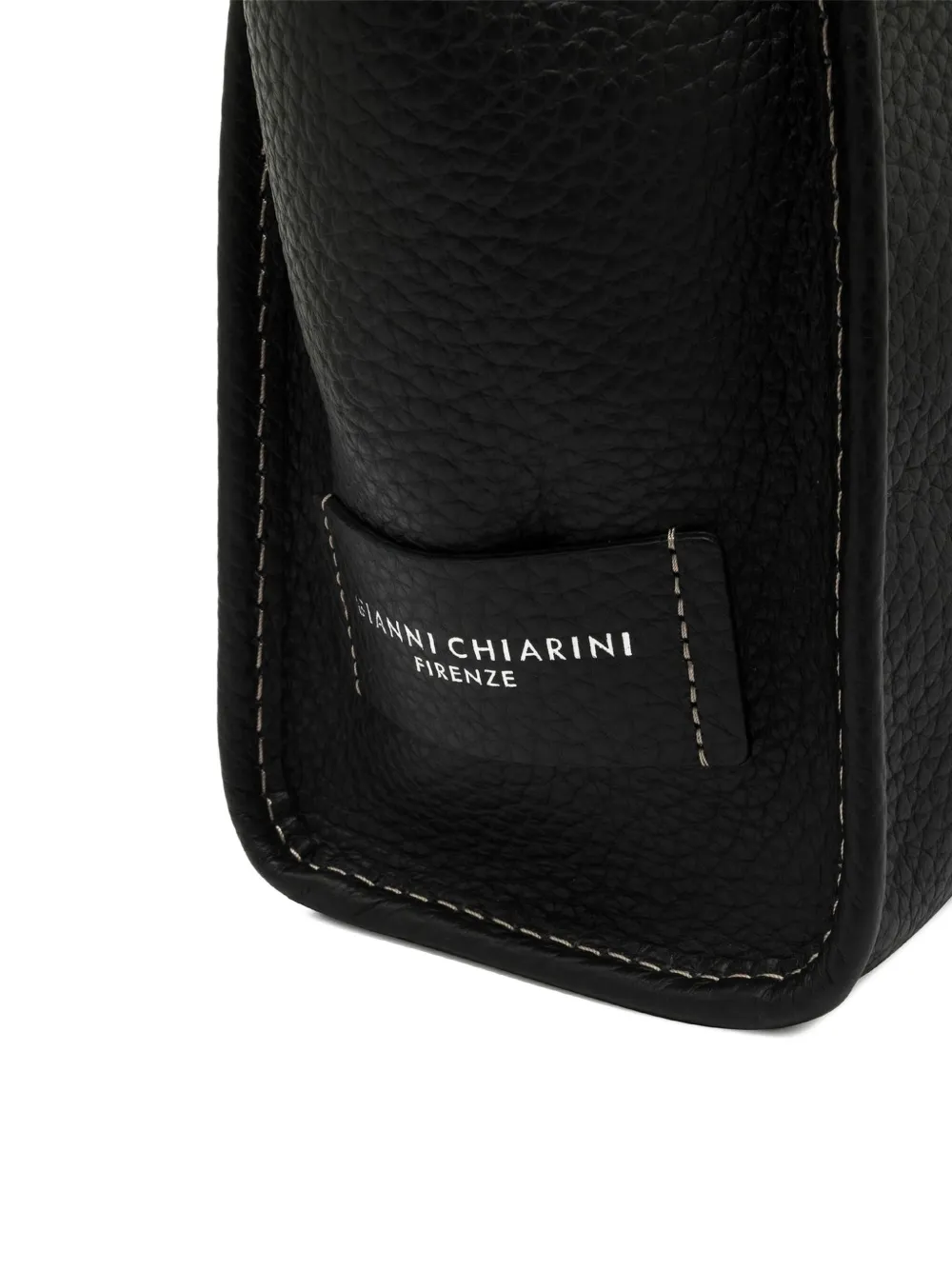Gianni Chiarini Miss Marcella 32 Leather Tote Bag In Black