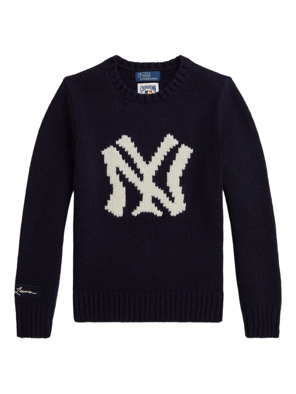 POLO RALPH LAUREN KIDS long-sleeve crew-neck sweater - ブルー POLO RALPH LAUREN KIDS long-sleeve crew-neck sweater - ブルー