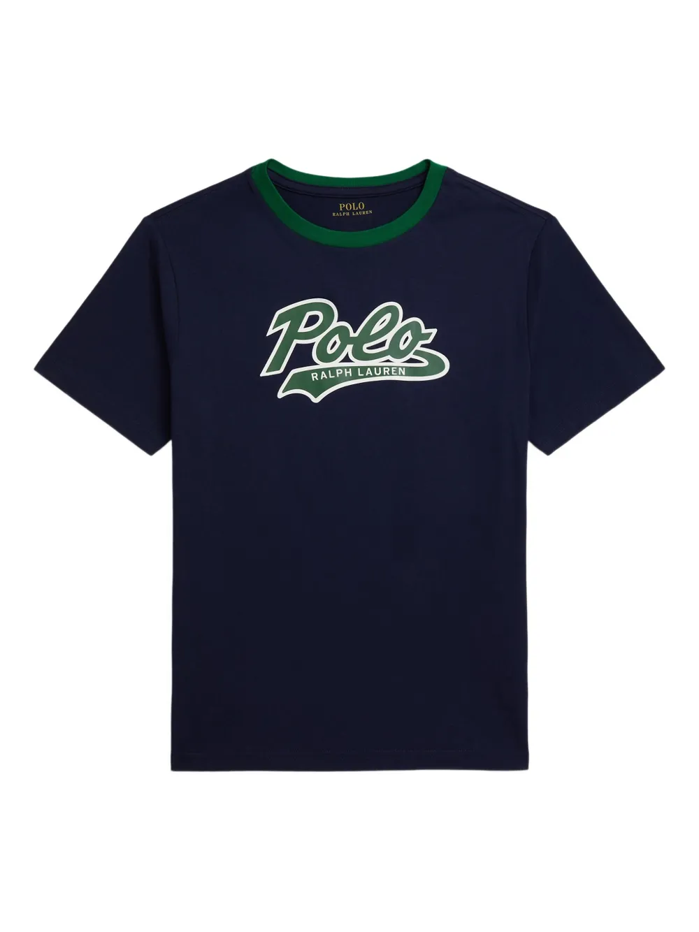 POLO RALPH LAUREN KIDS logo crew-neck T-shirt - ブルー POLO RALPH LAUREN KIDS logo crew-neck T-shirt - ブルー