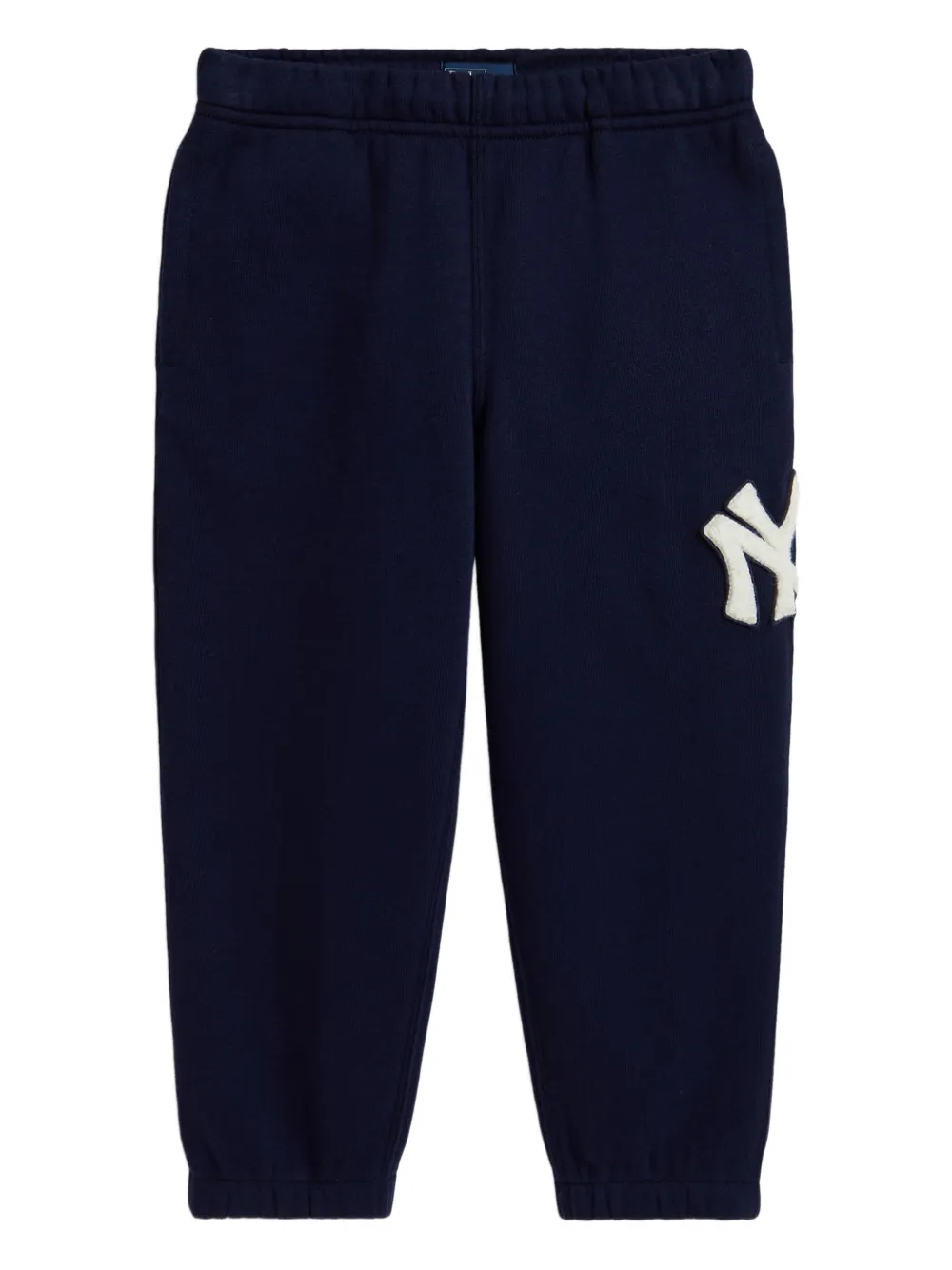 POLO RALPH LAUREN KIDS logo-appliqué trousers - ブルー POLO RALPH LAUREN KIDS logo-appliqué trousers - ブルー