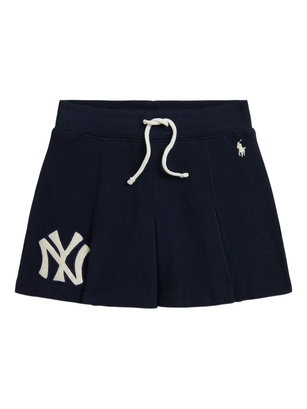 POLO RALPH LAUREN KIDS appliqué pleated mini skirt - ブルー POLO RALPH LAUREN KIDS appliqué pleated mini skirt - ブルー