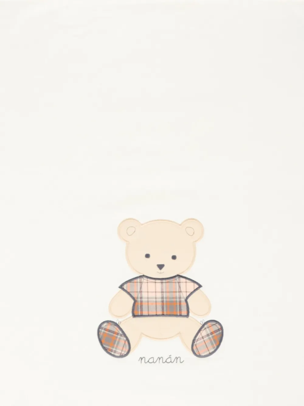 NANAN Katoenen geruite teddy deken Wit