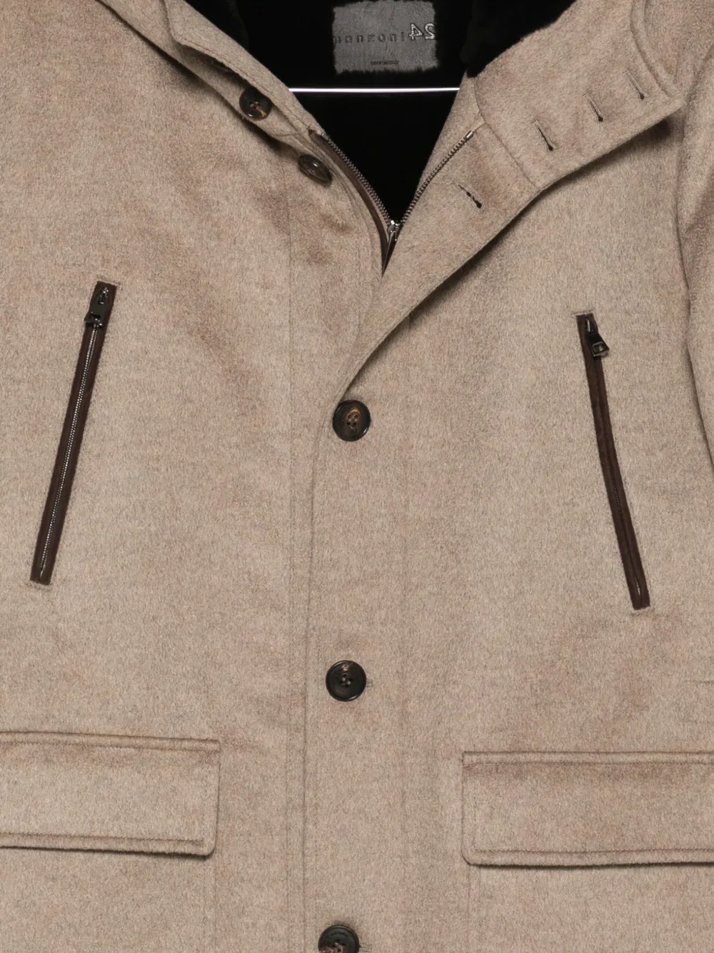 Manzoni 24 Hooded Parka In Neutral