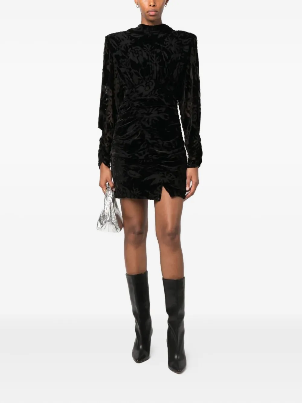 IRO Narivo floral-jacquard dress - Zwart