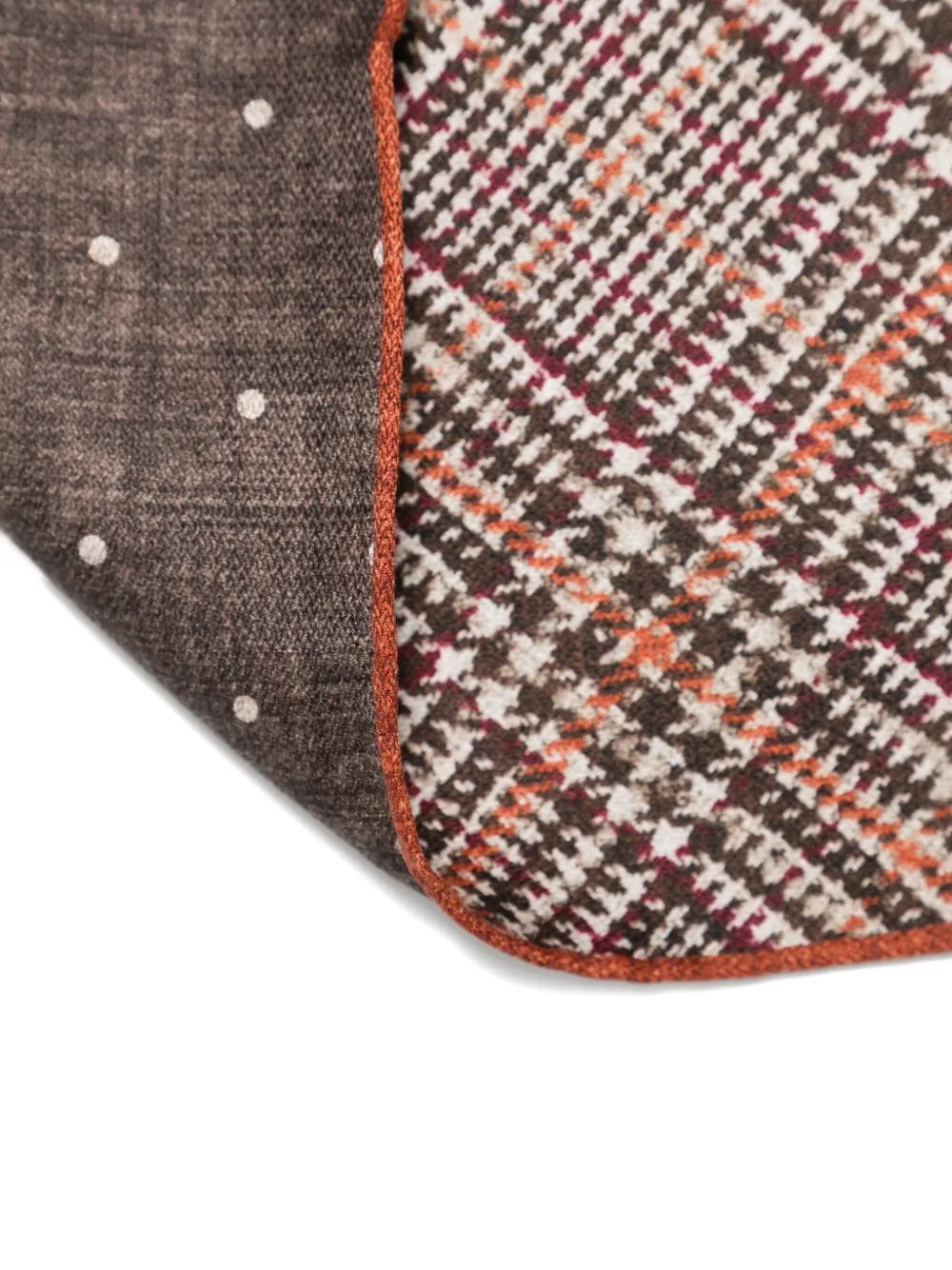 Brunello Cucinelli Geruite sjaal met stippen Bruin