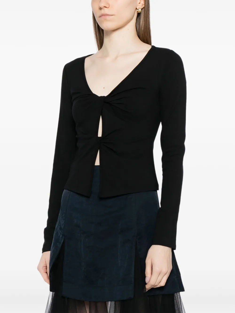 Reformation T-Silas top Zwart