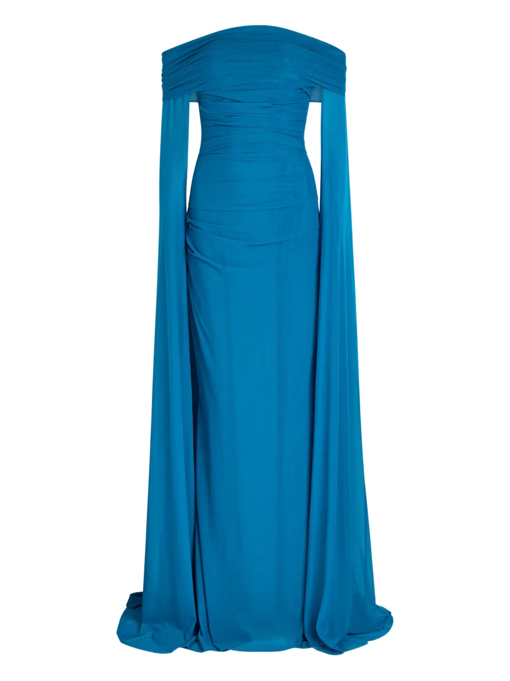 Talbot Runhof off-shoulder gown - Blu