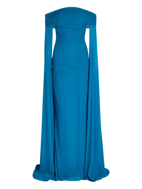 Talbot Runhof off-shoulder gown