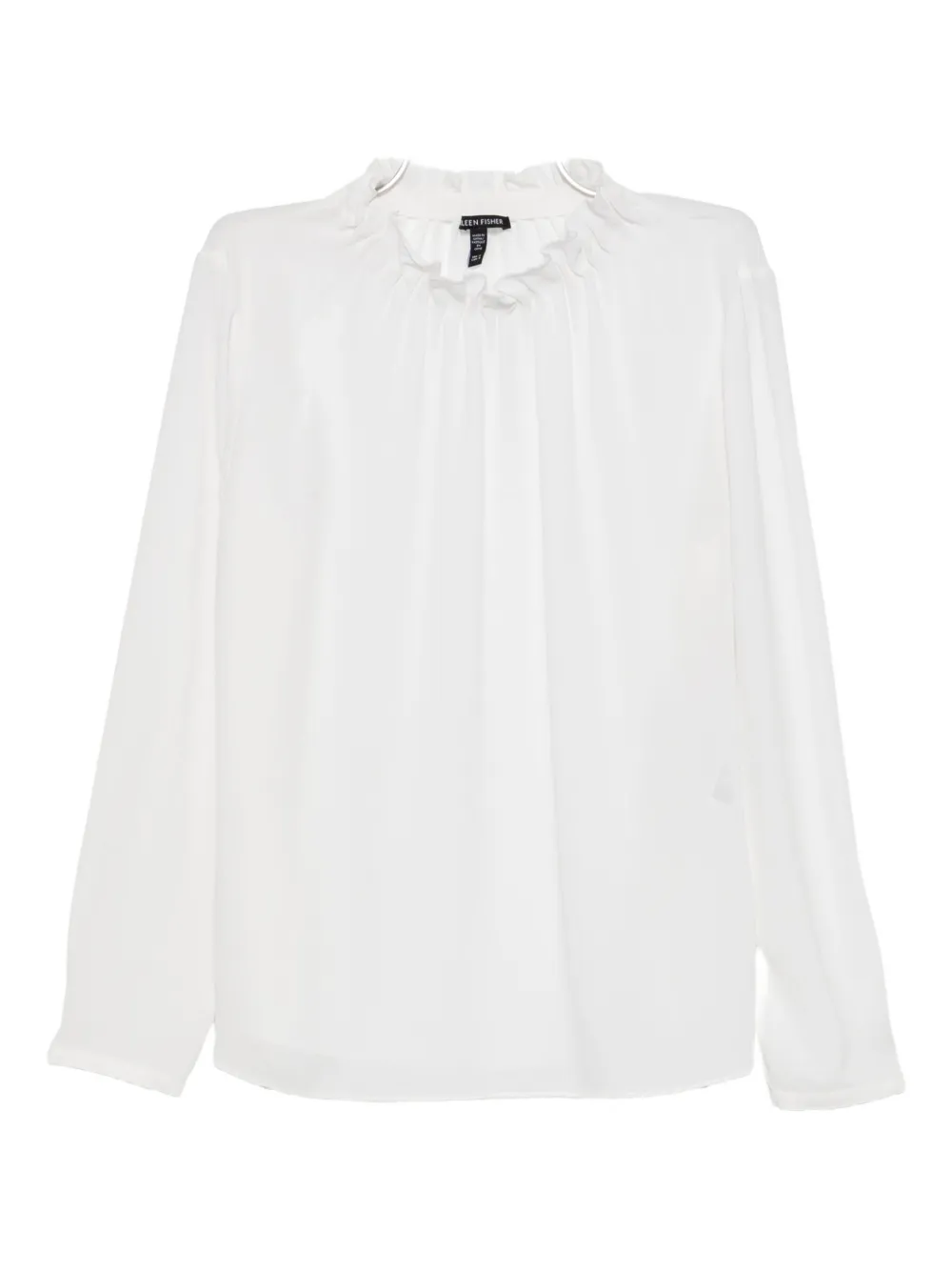 Eileen Fisher top de seda | blanco | Image 1