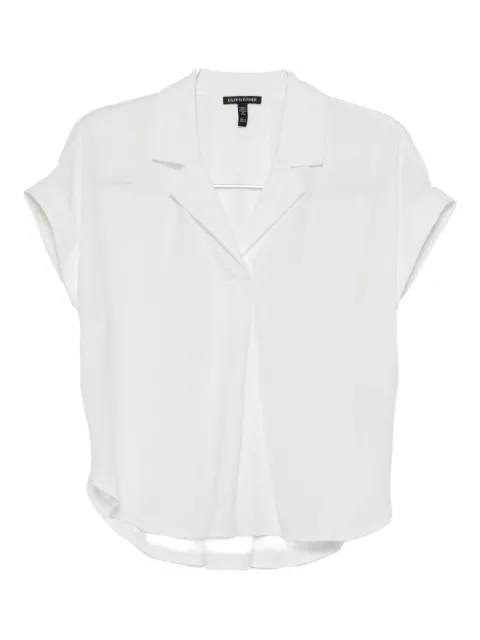 Eileen Fisher notch-collar blouse