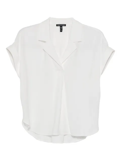 Eileen Fisher notch-collar blouse