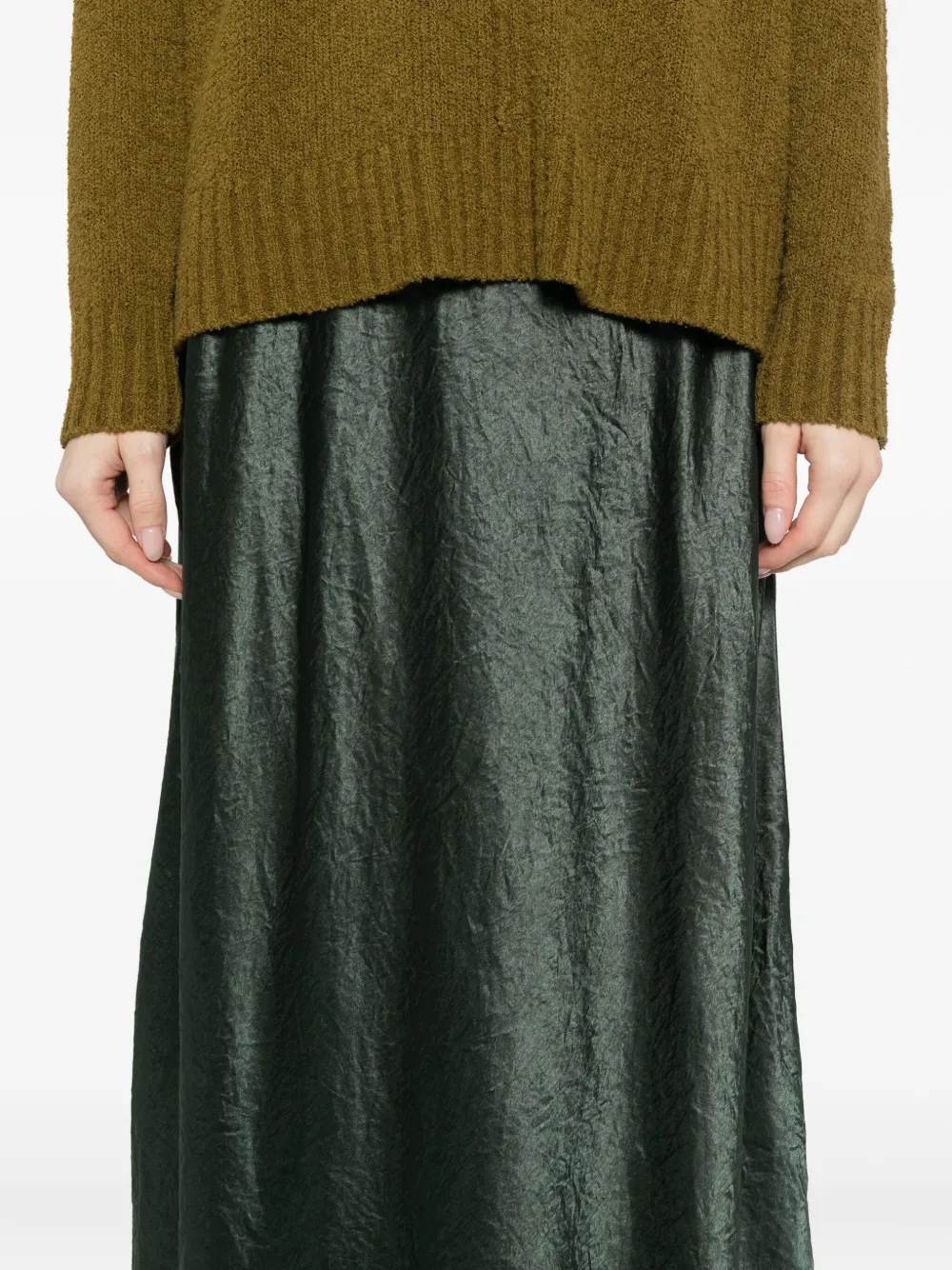 Eileen Fisher Bias Skirt In Green