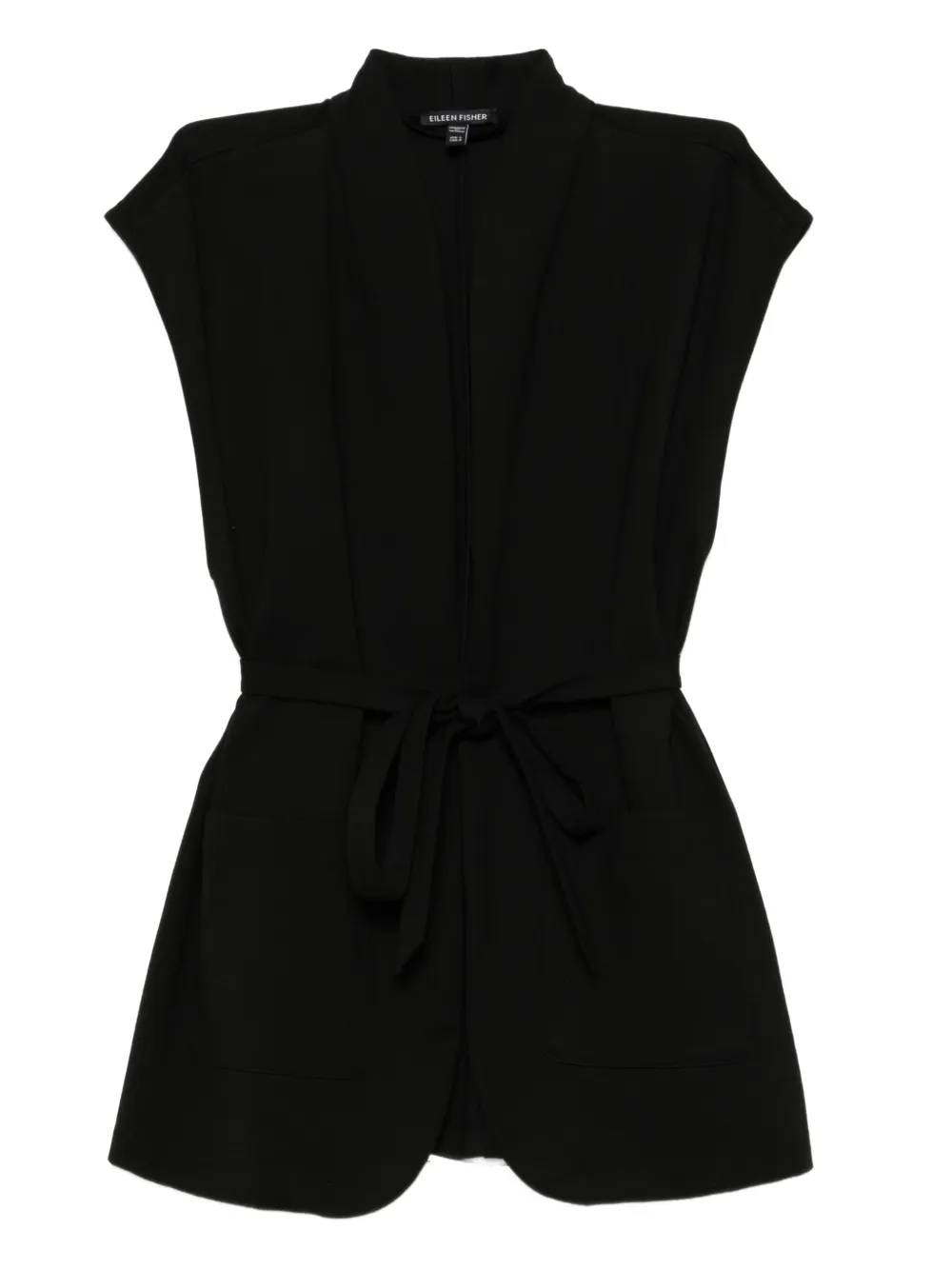 Eileen Fisher flex ponte gilet - Black