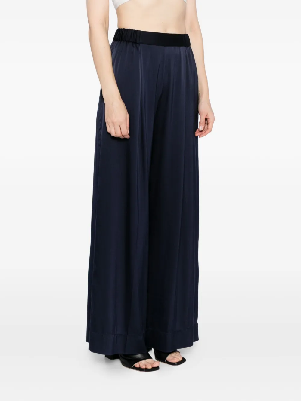 Forte Forte Satin Trousers In Black