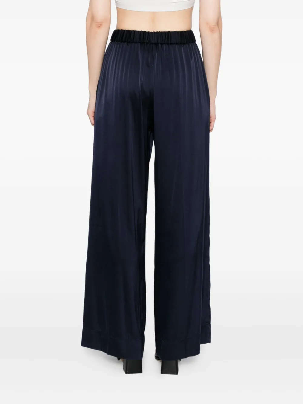 Forte Forte Satin Trousers In Black
