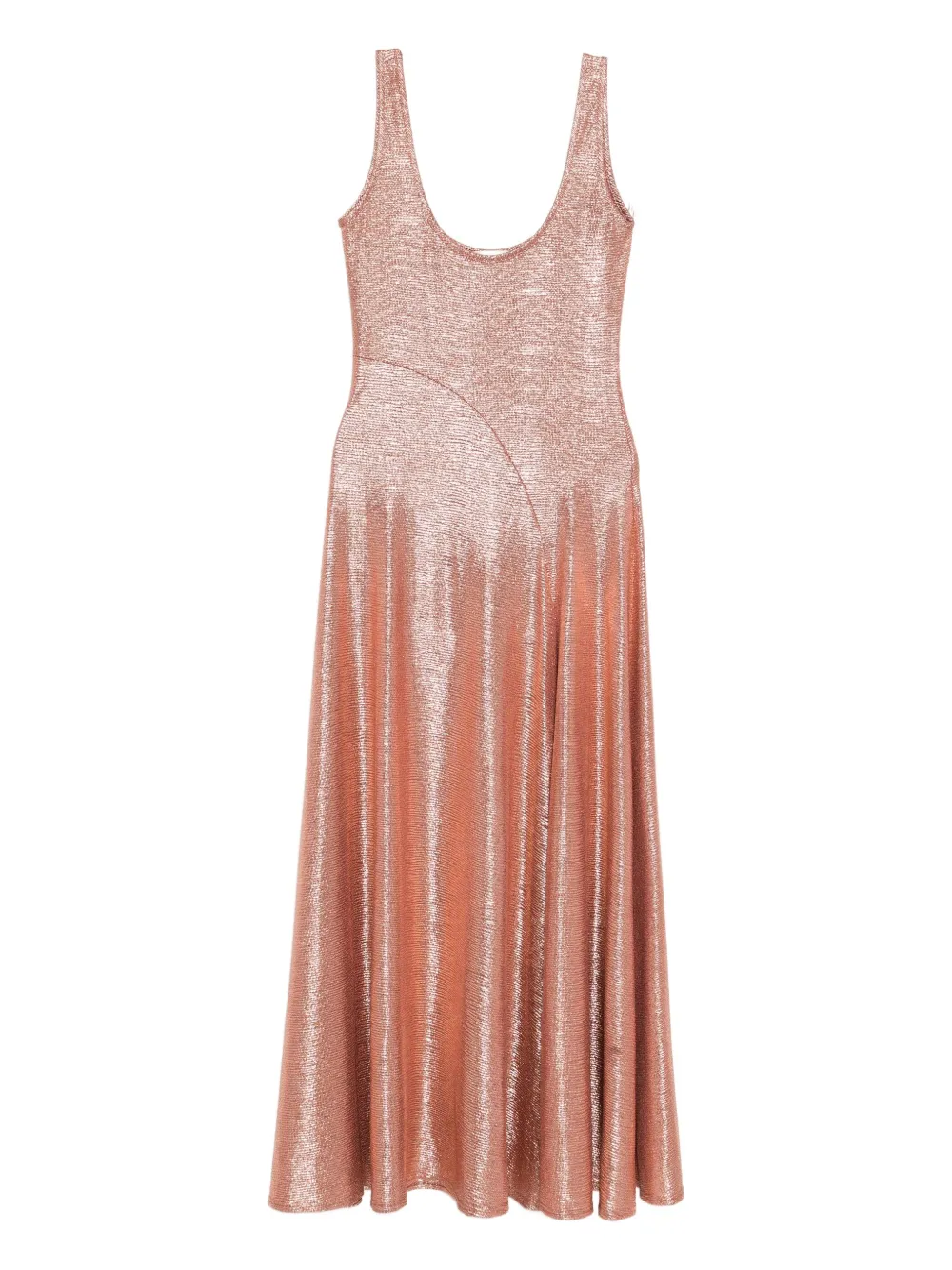 LUXE DE VALENTINA fluted maxi dress - Rosa