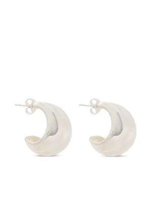 Jil Sander スカルプチャー フープピアス スターリングシルバー