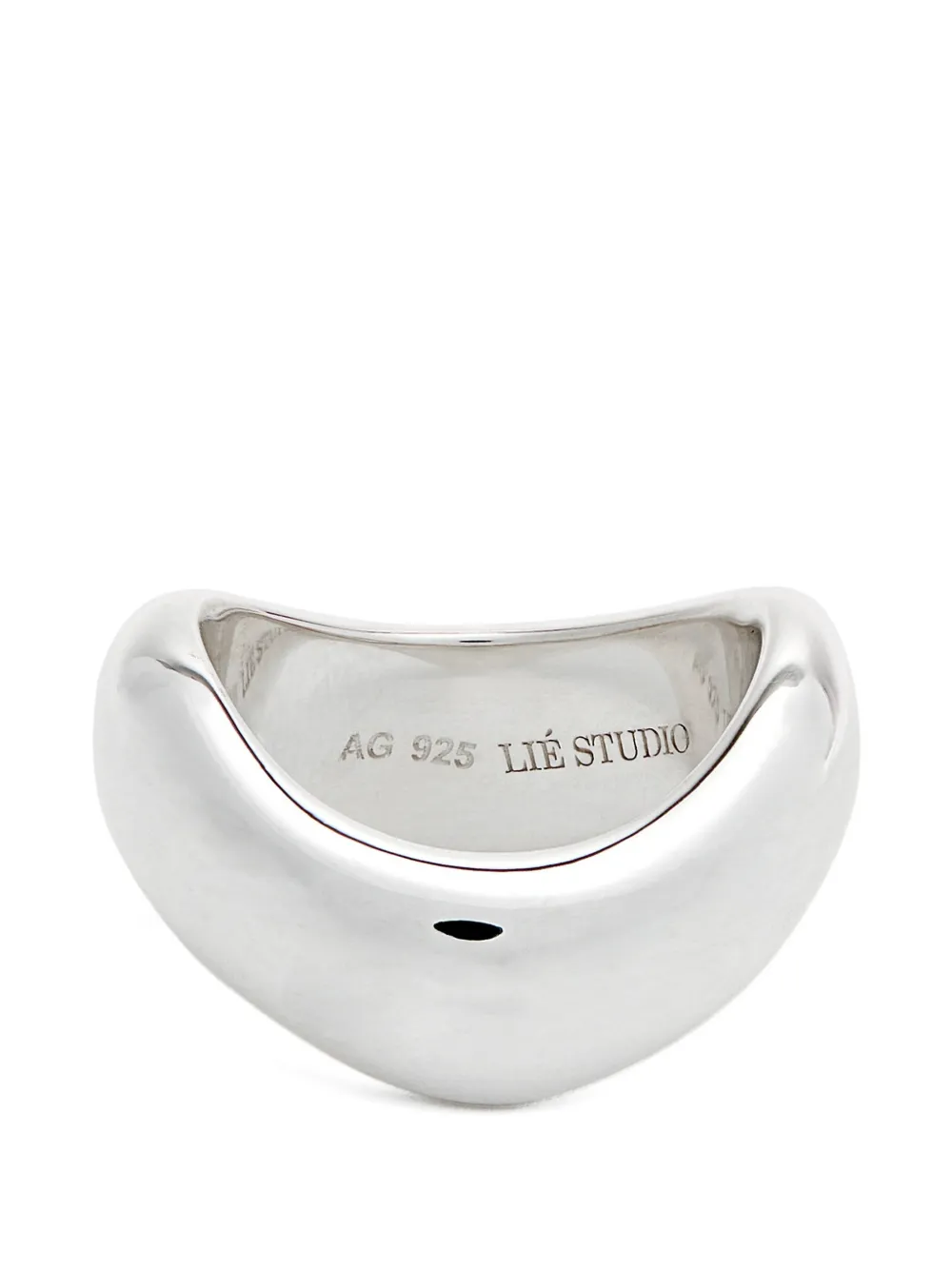LIE STUDIO Ivalo wave ring - Argento