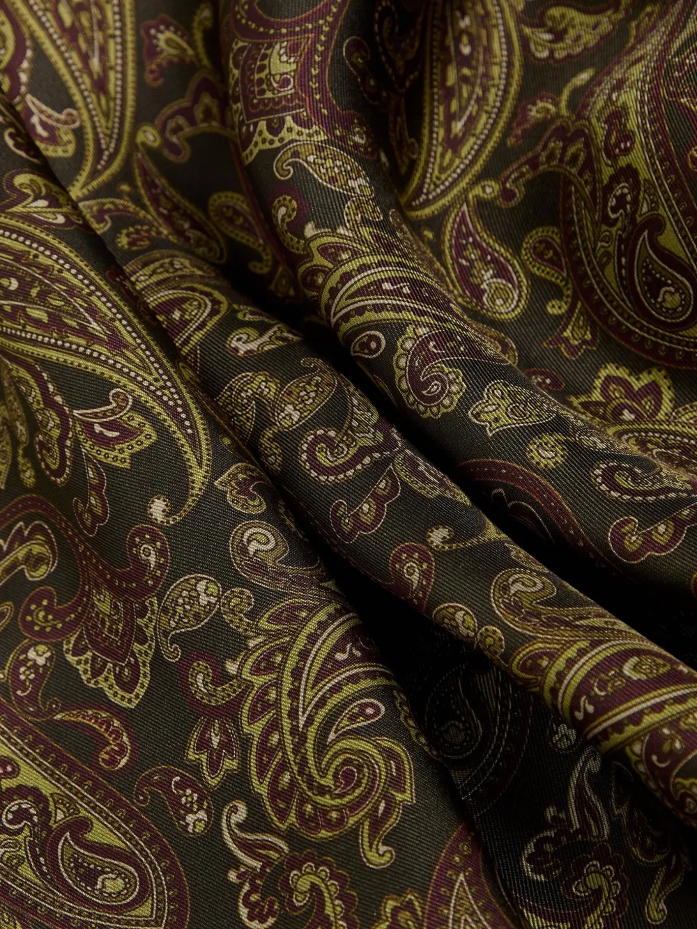 Saint Laurent paisley twill scarf - Groen