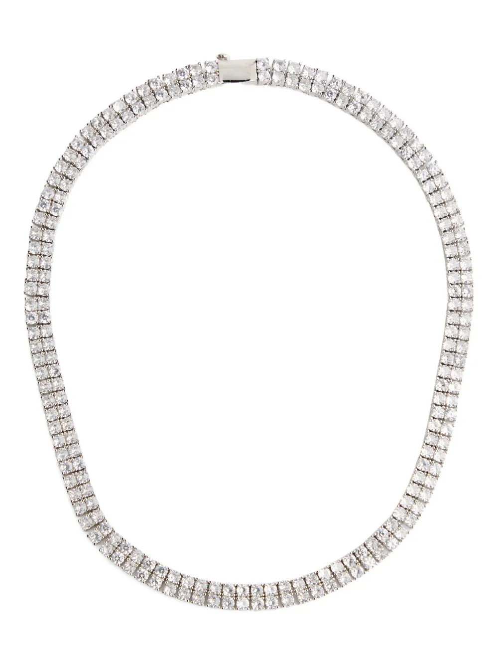 Anisa Sojka Double Tennis silver necklace - Zilver