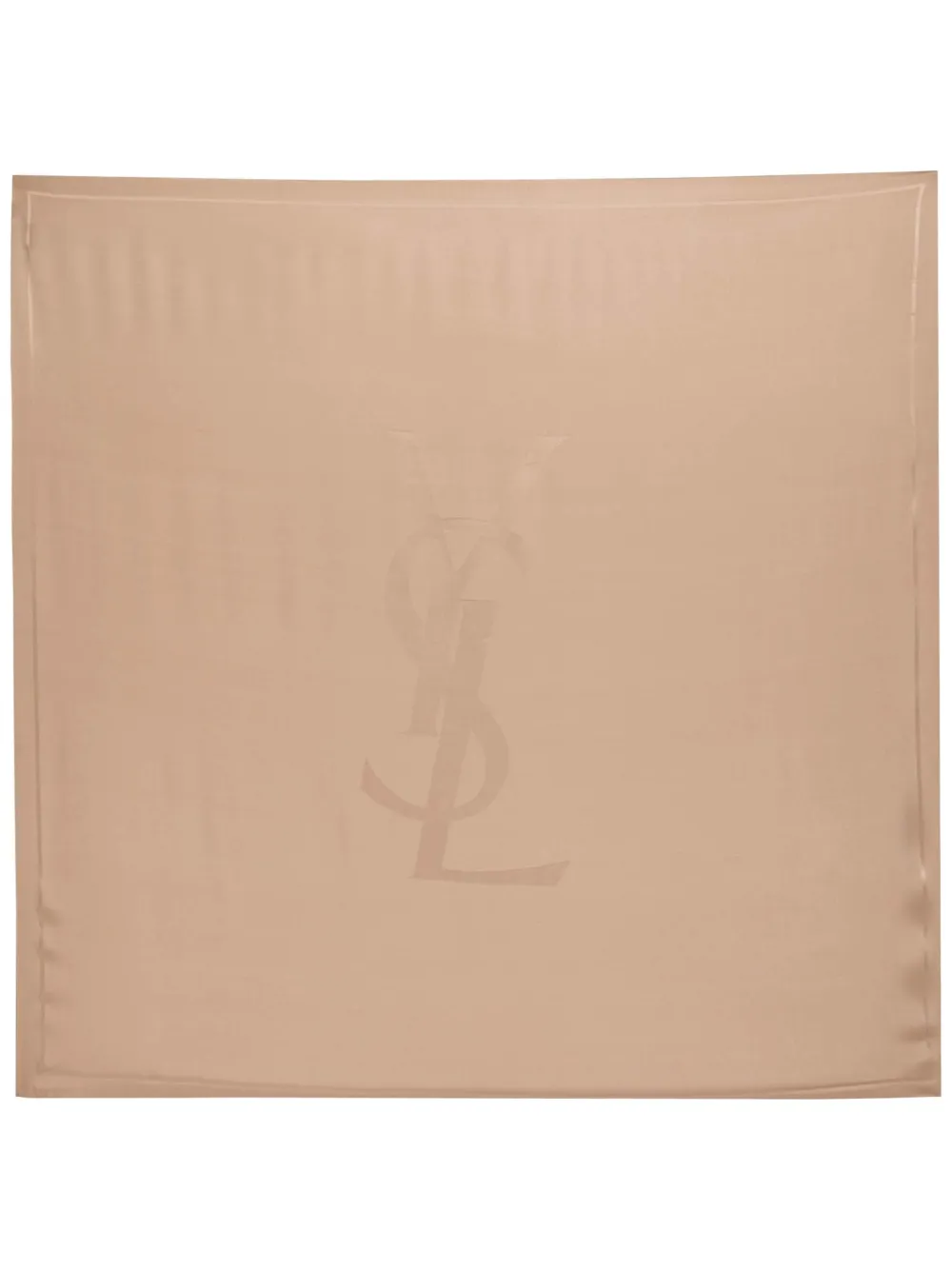 Saint Laurent Grand logo-jacquard silk scarf - Beige