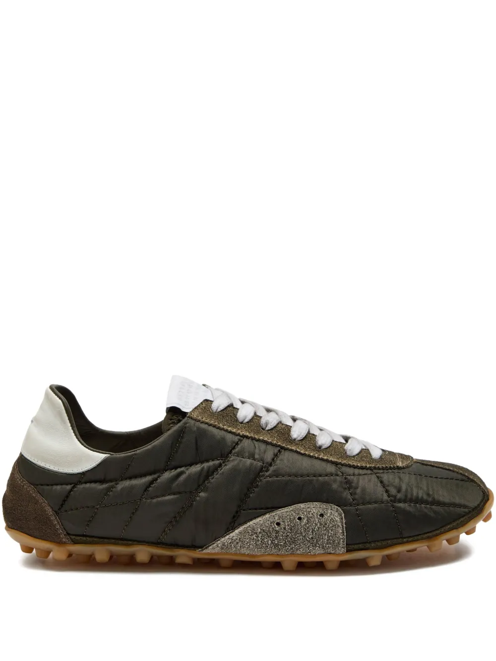 Maison Margiela Lace-up Distressed Sneakers In Green