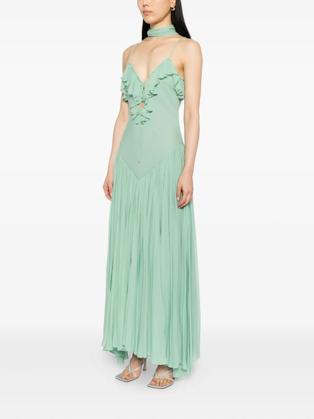 De La Vali Harmattan maxi-jurk Groen