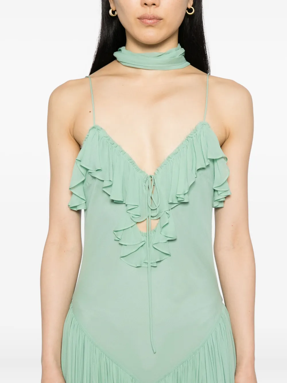 De La Vali Harmattan maxi-jurk Groen