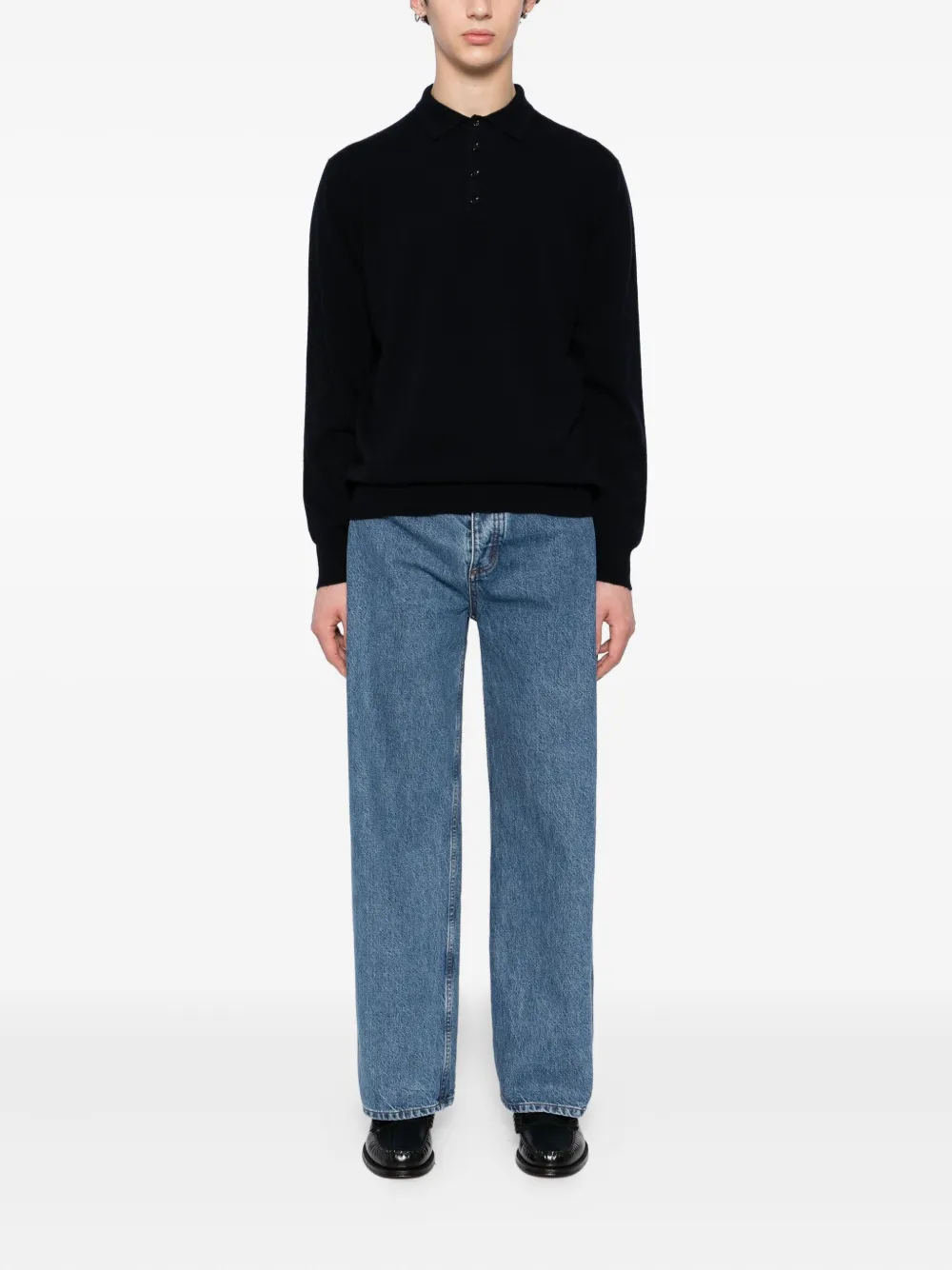 Allude Kasjmier poloshirt - Blauw