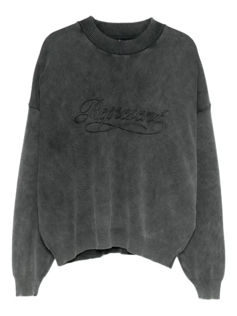 Represent logo-embroidered sweatshirt