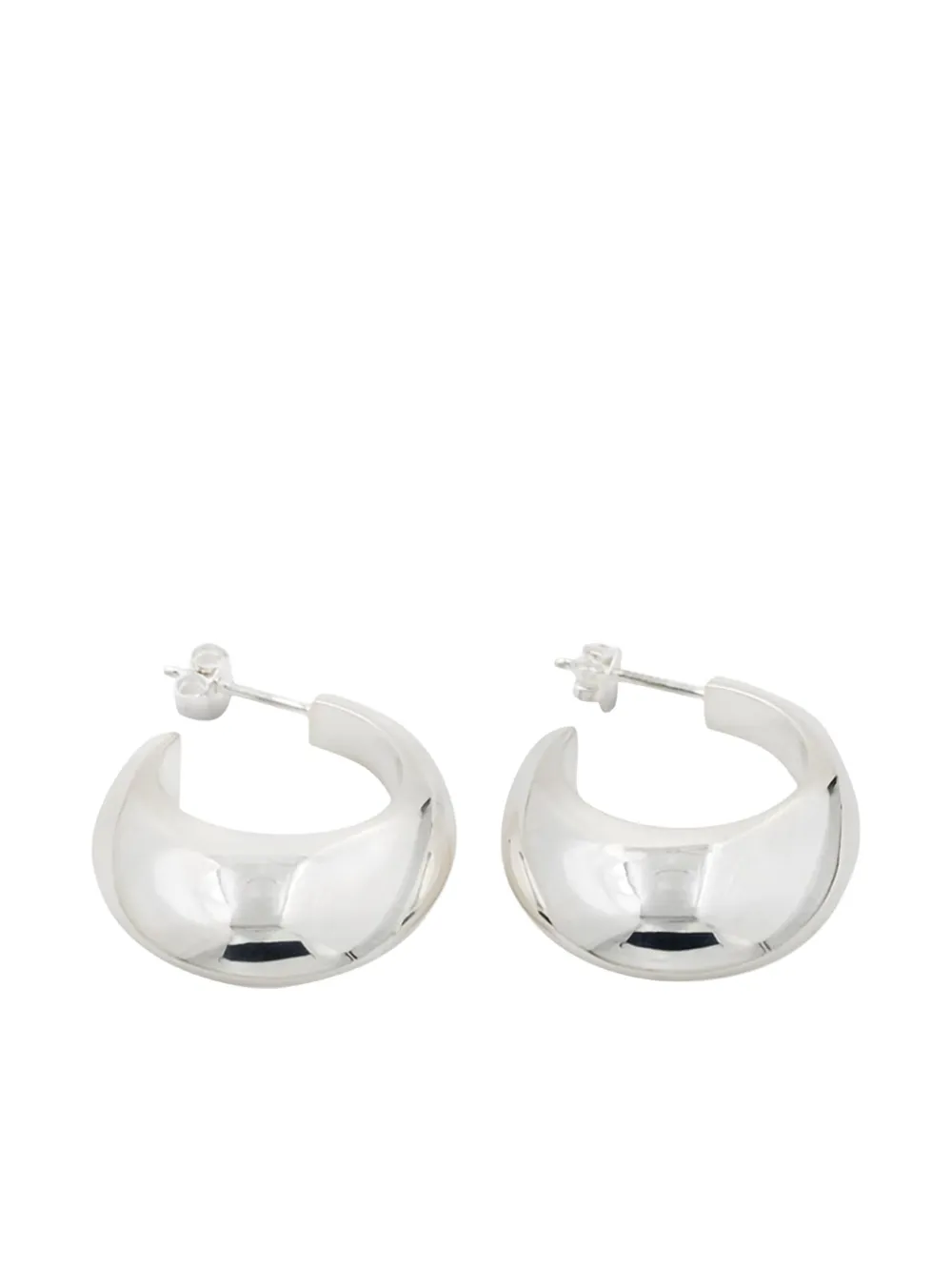 RAGBAG STUDIO polished-finish hoop earrings | Silver | Image 1