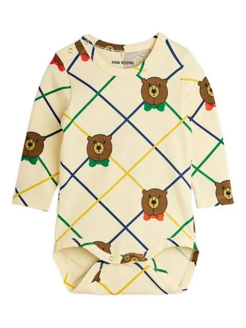 Mini Rodini Macacão para bebê com estampa de urso